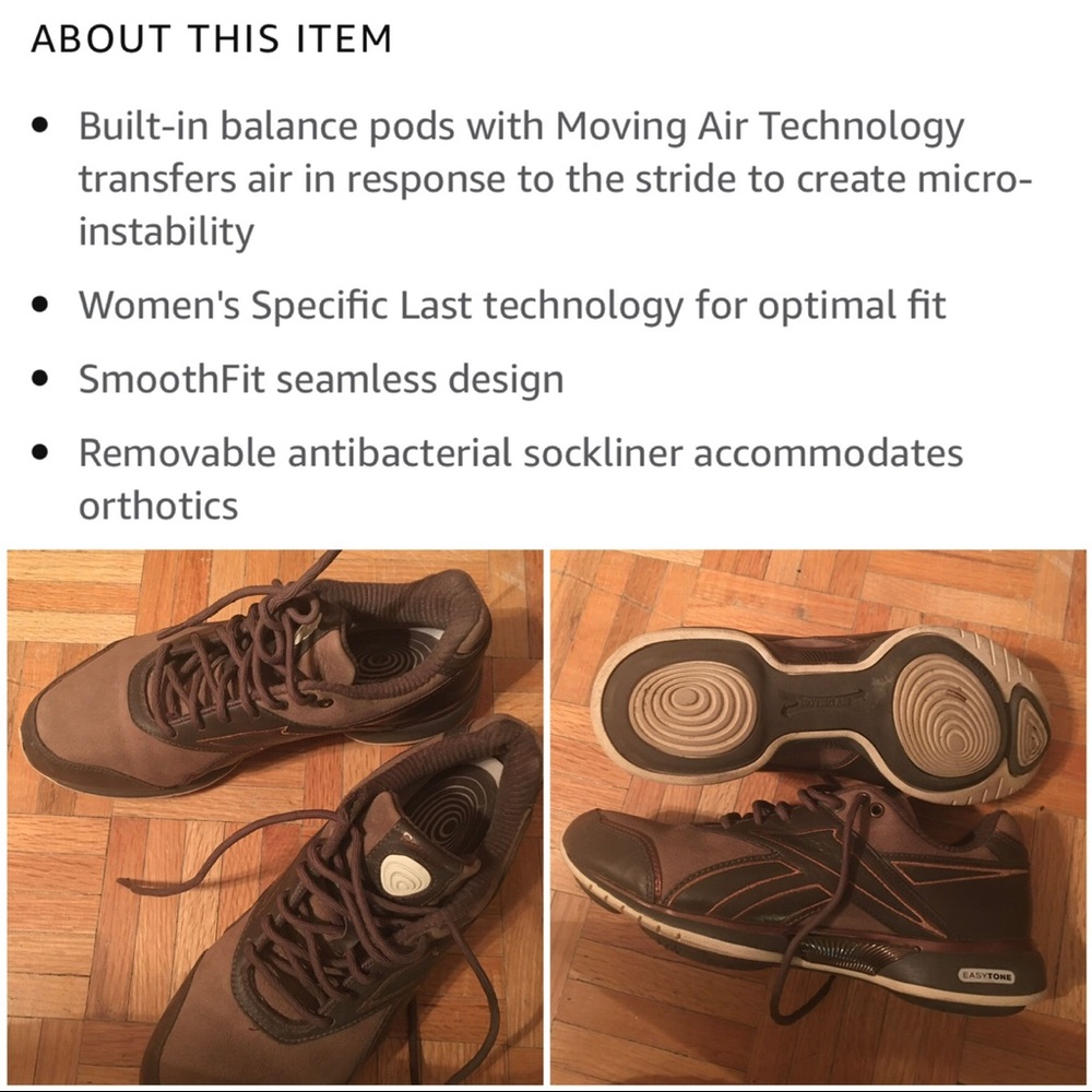 Reebok Easytone sneakers w builtin balance pods
